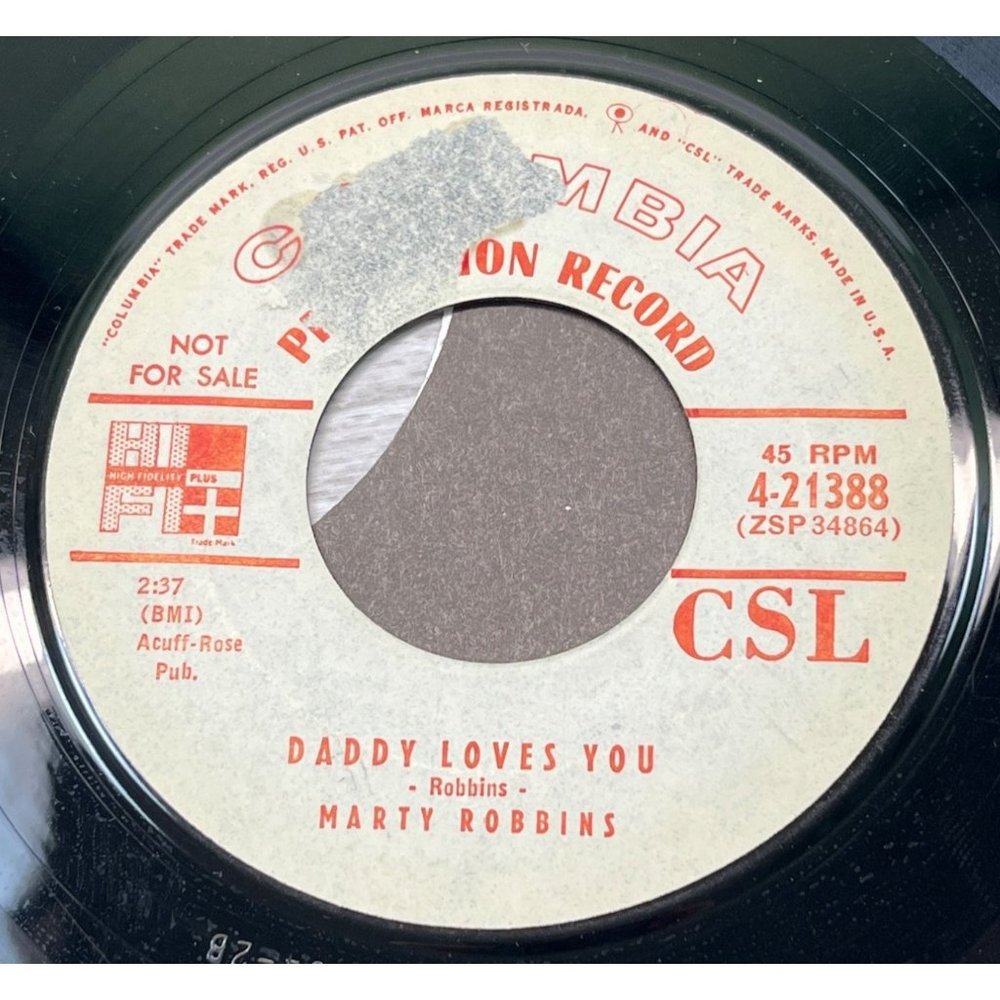 Marty Robbins Daddy Loves You / Pray for Me Mother of Mine Country Gospel Promo
